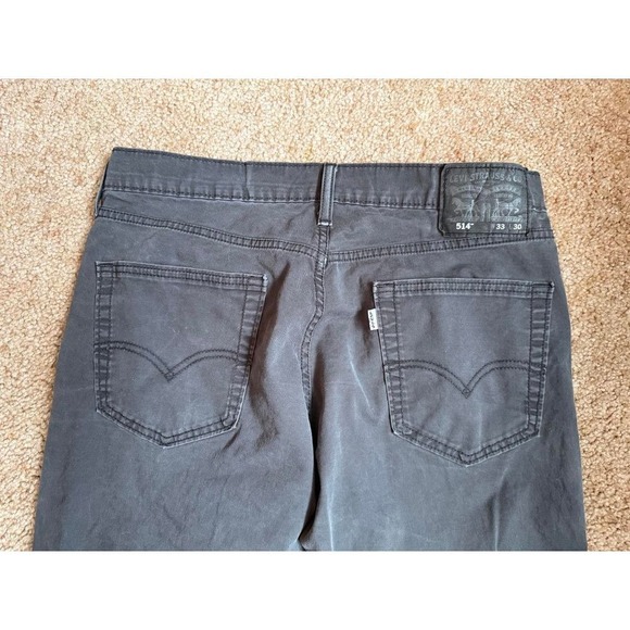 Levi's 514 Straight Fit Men's Gray Classic Denim Pants Size 33/30 - Picture 3 of 4